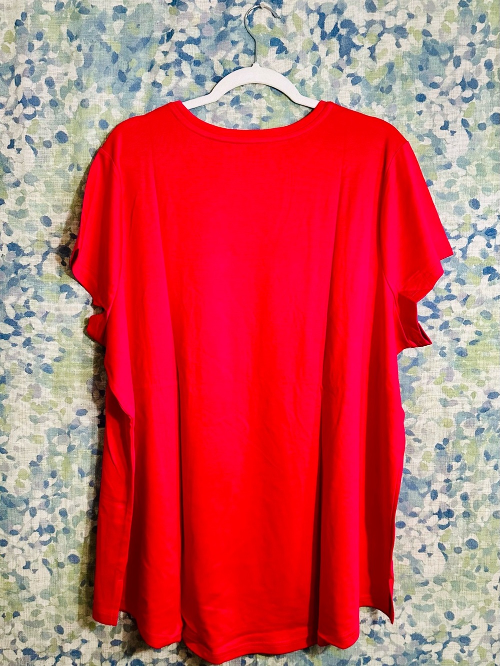 Isaac Mizrahi Live Essentials Hot Pink Pima Cotton Tunic Tee 3X - Picture 3 of 4